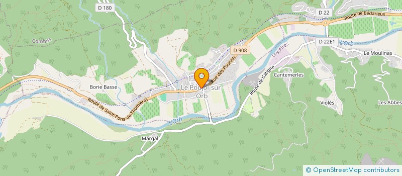 localisation de l'entreprise COMMUNE DE LE POUJOL-SUR-ORB  LE POUJOL-SUR-ORB