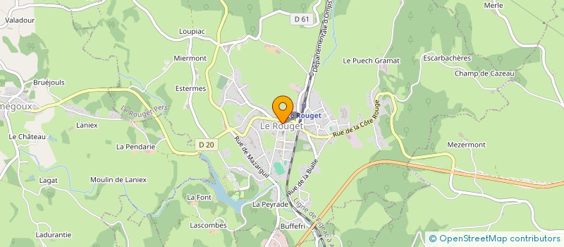 localisation de l'entreprise COMMUNE DE LE ROUGET-PERS à LE ROUGET-PERS