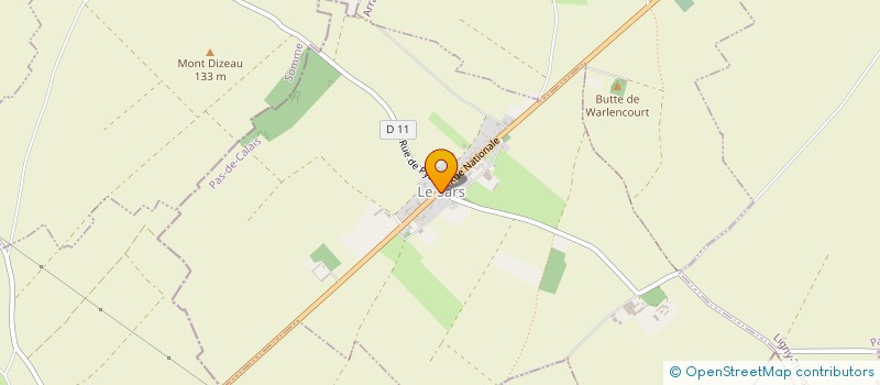 localisation de l'entreprise COMMUNE DE LE SARS  LE SARS