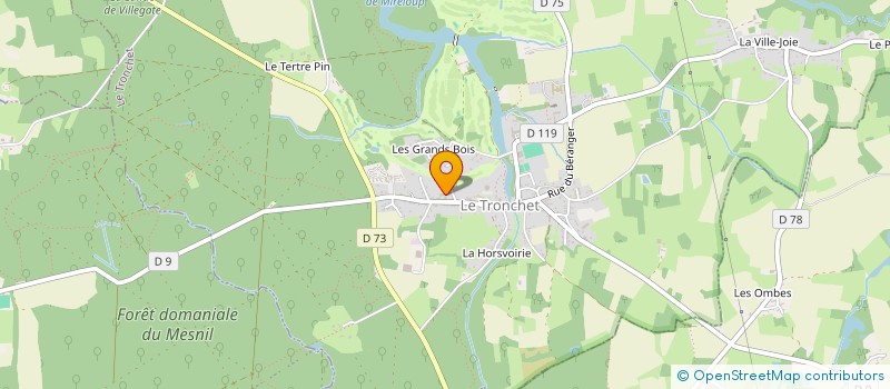 localisation de l'entreprise COMMUNE DE LE TRONCHET  LE TRONCHET