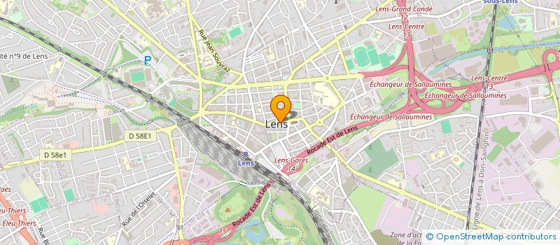 localisation de l'entreprise COMMUNE DE LENS  LENS