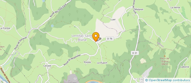 localisation de l'entreprise COMMUNE DE LENTILLAC SAINT BLAISE  LENTILLAC-SAINT-BLAISE