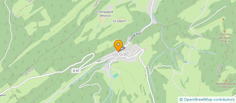 localisation de l'entreprise COMMUNE DE LES GRAS  LES GRAS