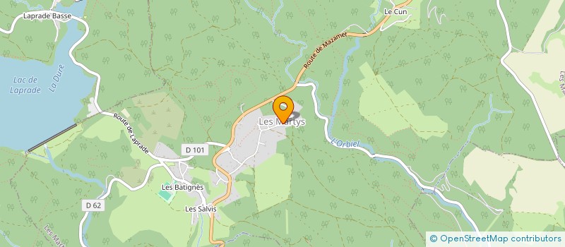 localisation de l'entreprise COMMUNE DE LES MARTYS  LES MARTYS
