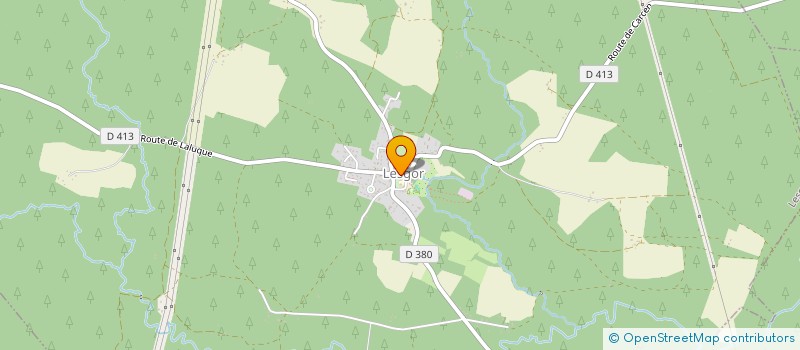 localisation de l'entreprise COMMUNE DE LESGOR  LESGOR