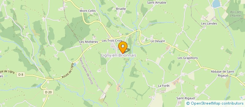 localisation de l'entreprise COMMUNE DE LIGNY EN BRIONNAIS  LIGNY-EN-BRIONNAIS