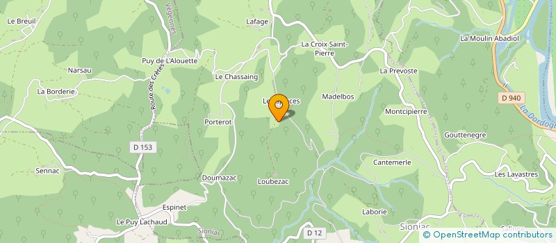 localisation de l'entreprise COMMUNE DE LIOURDRES  LIOURDRES