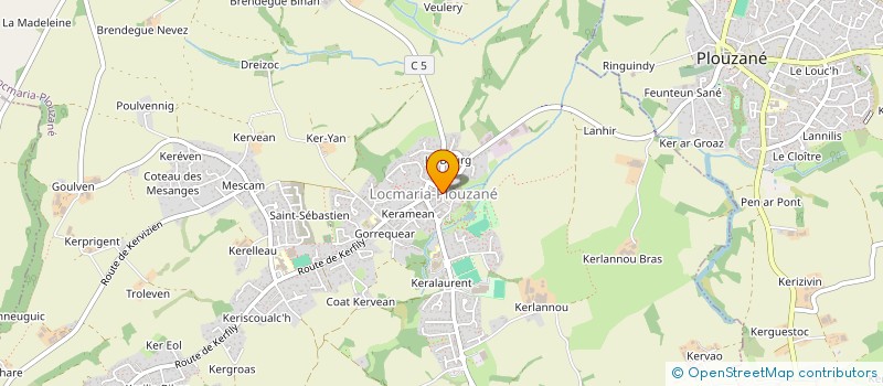 localisation de l'entreprise COMMUNE DE LOCMARIA PLOUZANE  LOCMARIA-PLOUZANE