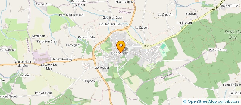 localisation de l'entreprise COMMUNE DE LOCRONAN  LOCRONAN