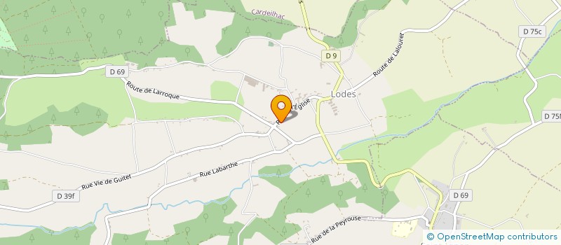 localisation de l'entreprise COMMUNE DE LODES  LODES