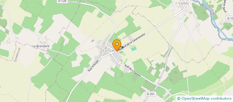 localisation de l'entreprise COMMUNE DE LONZAC  LONZAC