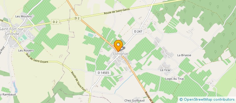 localisation de l'entreprise COMMUNE DE LORIGNAC  LORIGNAC