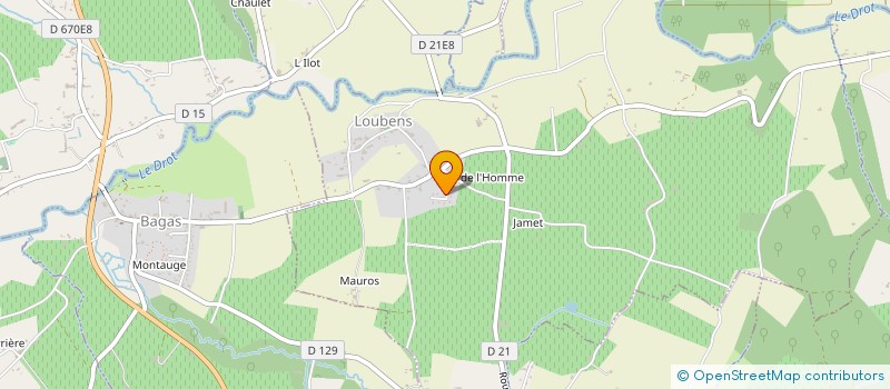 localisation de l'entreprise COMMUNE DE LOUBENS  LOUBENS