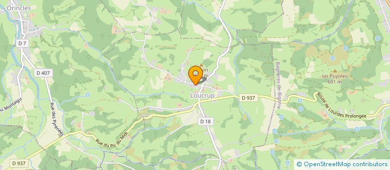 localisation de l'entreprise COMMUNE DE LOUCRUP  LOUCRUP