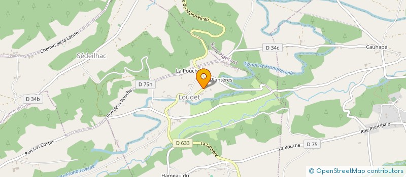 localisation de l'entreprise COMMUNE DE LOUDET  LOUDET