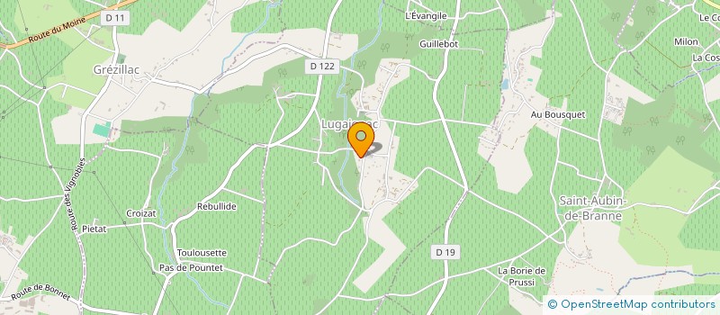 localisation de l'entreprise COMMUNE DE LUGAIGNAC  LUGAIGNAC