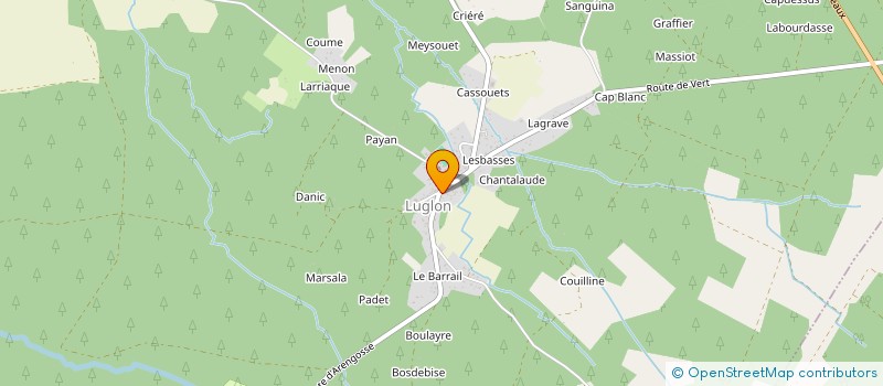 localisation de l'entreprise COMMUNE DE LUGLON  LUGLON