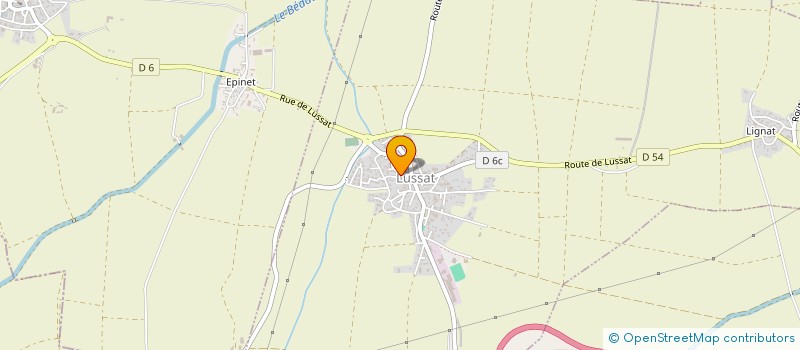 localisation de l'entreprise COMMUNE DE LUSSAT  LUSSAT