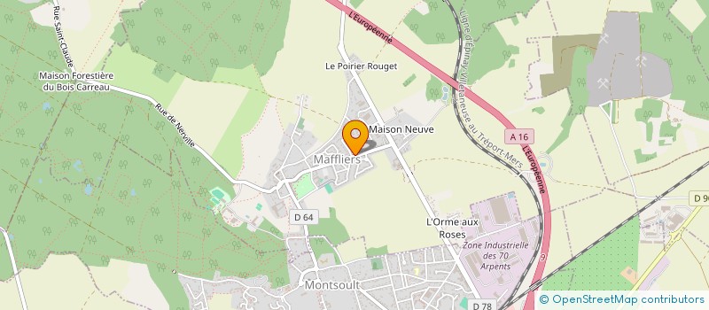 localisation de l'entreprise COMMUNE DE MAFFLIERS  MAFFLIERS