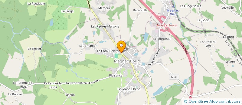 localisation de l'entreprise COMMUNE DE MAGNAC BOURG  MAGNAC-BOURG