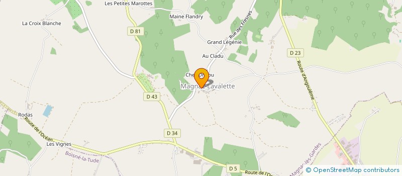 localisation de l'entreprise COMMUNE DE MAGNAC-LES-GARDES à MAGNAC-LAVALETTE-VILLARS