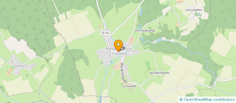 localisation de l'entreprise COMMUNE DE MAILLERONCOURT CHARETTE  MAILLERONCOURT-CHARETTE