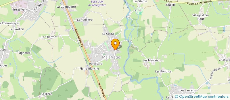 localisation de l'entreprise COMMUNE DE MALAFRETAZ à MALAFRETAZ