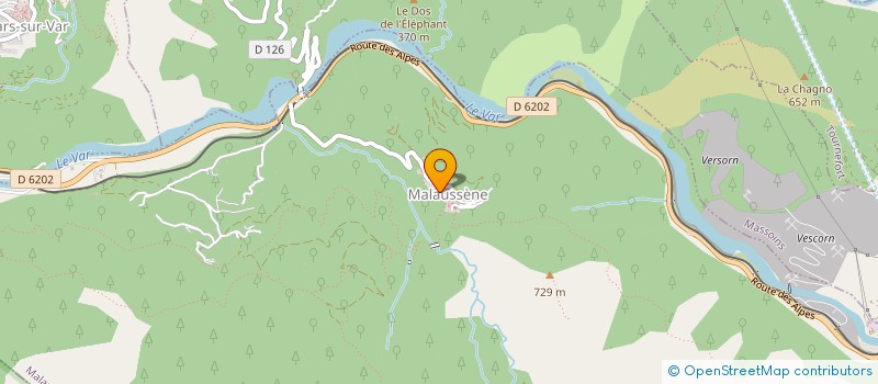 localisation de l'entreprise COMMUNE DE MALAUSSENE  MALAUSSENE