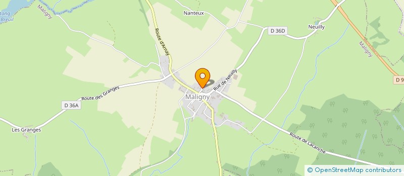 localisation de l'entreprise COMMUNE DE MALIGNY  MALIGNY