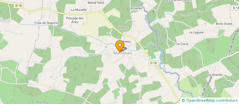 localisation de l'entreprise COMMUNE DE MARCENAIS  MARCENAIS