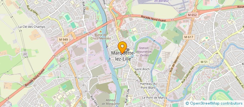 localisation de l'entreprise COMMUNE DE MARQUETTE LEZ LILLE  MARQUETTE-LEZ-LILLE