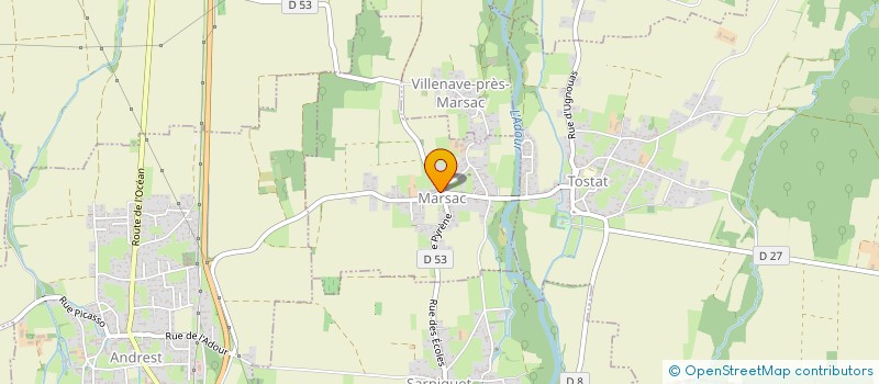 localisation de l'entreprise COMMUNE DE MARSAC  MARSAC