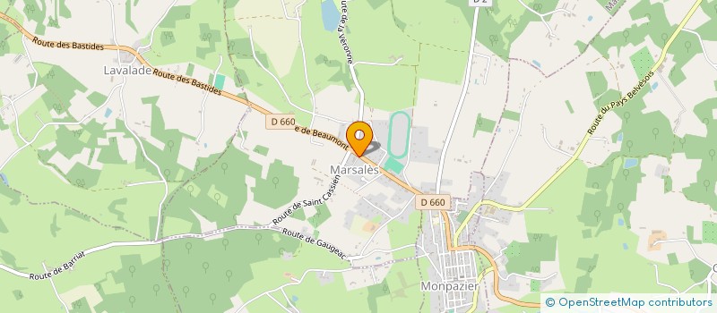 localisation de l'entreprise COMMUNE DE MARSALES  MARSALES