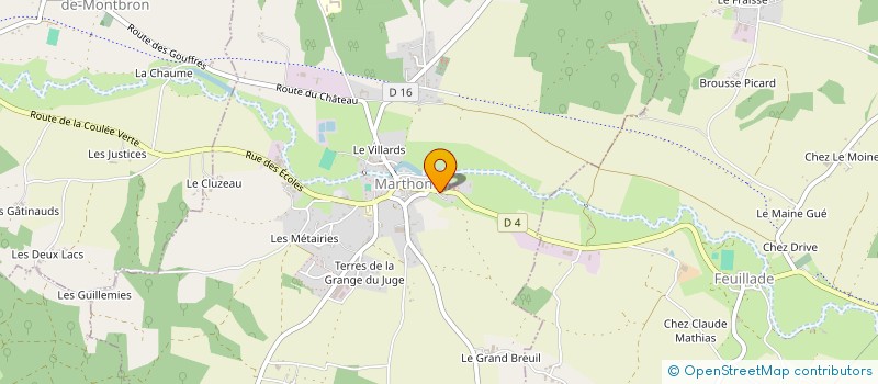 localisation de l'entreprise COMMUNE DE MARTHON  MARTHON