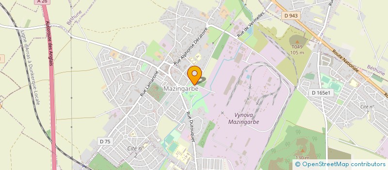 localisation de l'entreprise COMMUNE DE MAZINGARBE  MAZINGARBE
