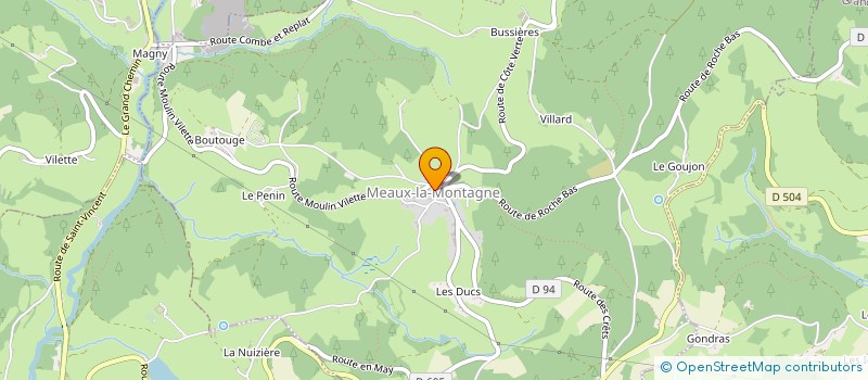 localisation de l'entreprise COMMUNE DE MEAUX LA MONTAGNE  MEAUX-LA-MONTAGNE