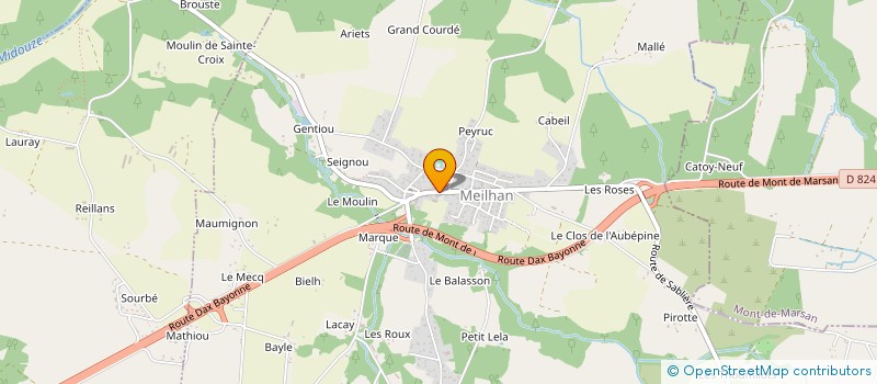 localisation de l'entreprise COMMUNE DE MEILHAN  MEILHAN