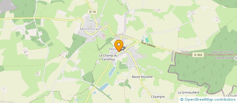 localisation de l'entreprise COMMUNE DE MELLERAY  MELLERAY