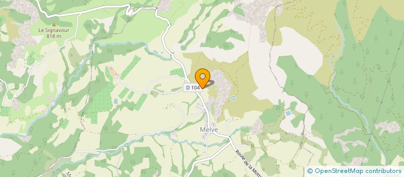 localisation de l'entreprise COMMUNE DE MELVE  MELVE