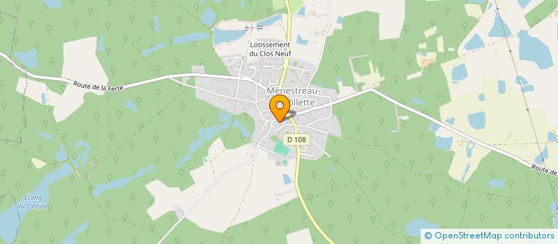 localisation de l'entreprise COMMUNE DE MENESTREAU EN VILLETTE à MENESTREAU-EN-VILLETTE