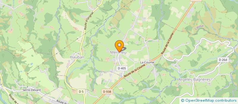 localisation de l'entreprise COMMUNE DE MERILHEU  MERILHEU