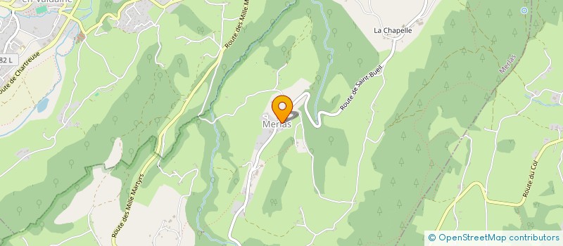 localisation de l'entreprise COMMUNE DE MERLAS  MERLAS