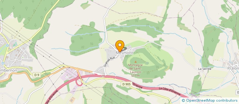 localisation de l'entreprise COMMUNE DE MESMONT  MESMONT