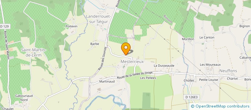 localisation de l'entreprise COMMUNE DE MESTERRIEUX  MESTERRIEUX