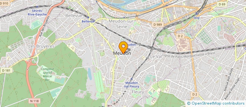 localisation de l'entreprise COMMUNE DE MEUDON  MEUDON