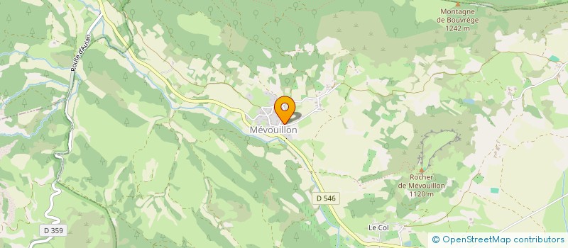 localisation de l'entreprise COMMUNE DE MEVOUILLON  MEVOUILLON