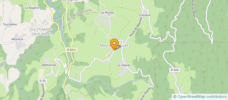 localisation de l'entreprise COMMUNE DE MEYRIEUX TROUET  MEYRIEUX-TROUET