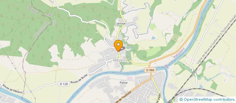 localisation de l'entreprise COMMUNE DE MEZENS  MEZENS