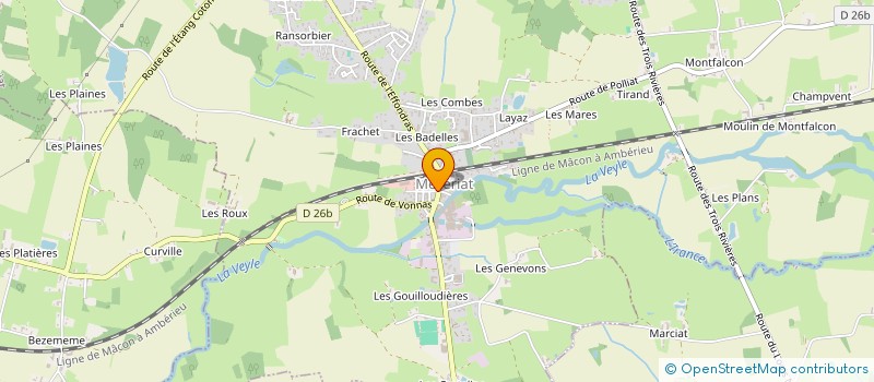 localisation de l'entreprise COMMUNE DE MEZERIAT  MEZERIAT