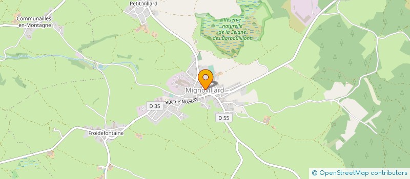 localisation de l'entreprise COMMUNE DE MIGNOVILLARD à MIGNOVILLARD